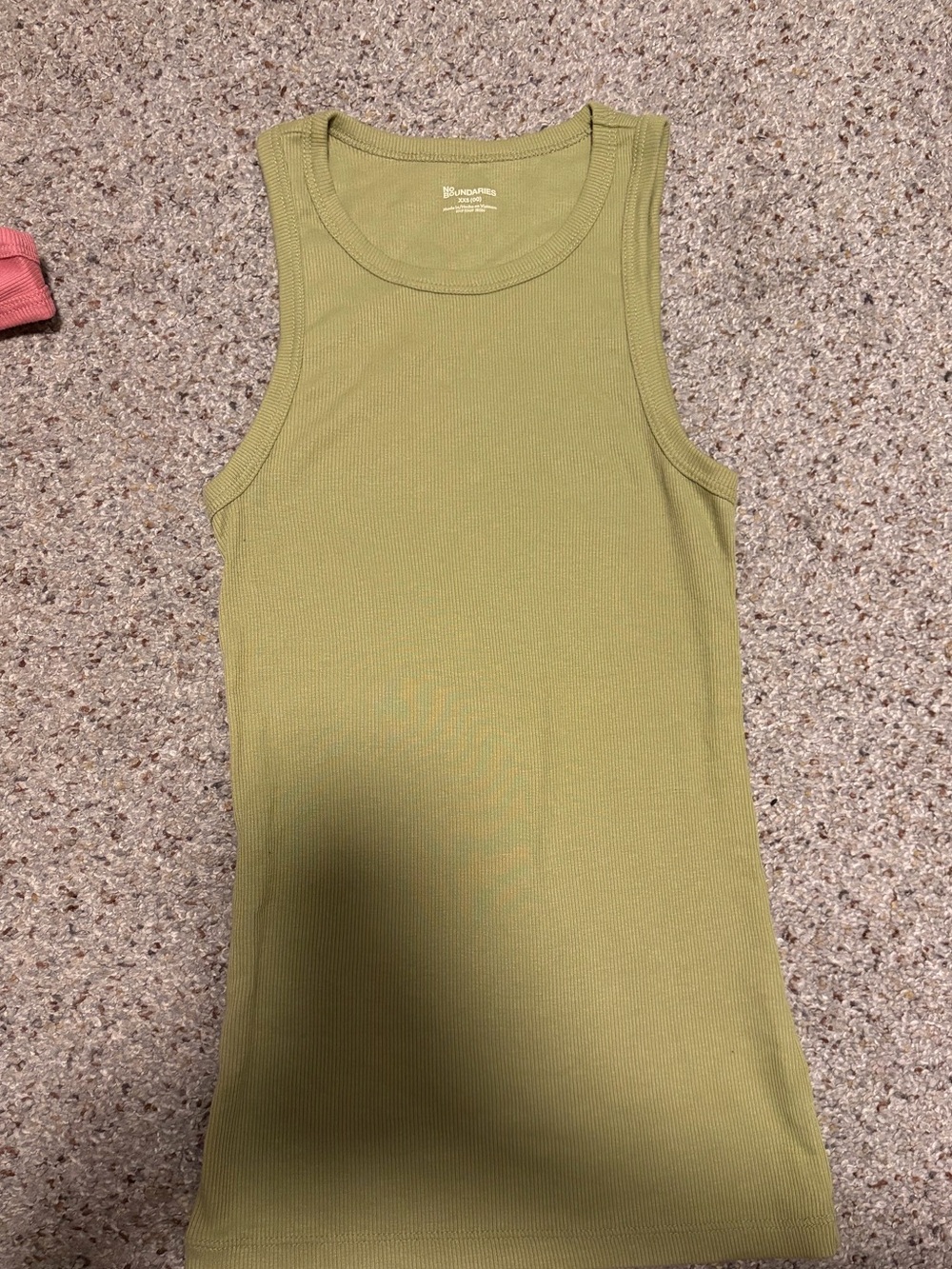 Ribbed Olive Green No Boundaries Tank Top
